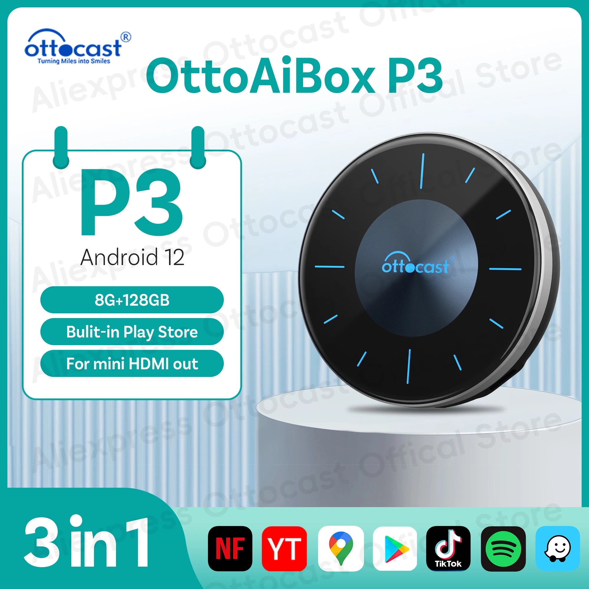 Android AI Box for Youtube Netflix Wireless CarPlay