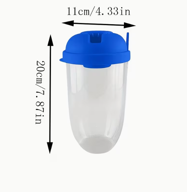 Breakfast Salad Cup Mason Jar with Spoon Lid, Yogurt Cup, Portable Milk Container with Fork, Healthy Lunch Salad Container Cup with Lid