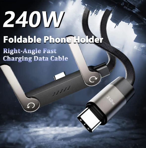 240W USB-C fast charging cable with stand image 6 | The All Express