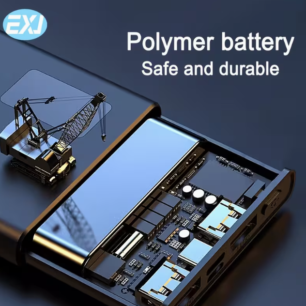 EXJ 22.5W Fast Charging Power Bank 10000/20000mAh LED Digital Display Dual USB Type-C Safe Lithium Polymer Battery Portable Charger Compatible with iPhone & Android Travel & Daily Use