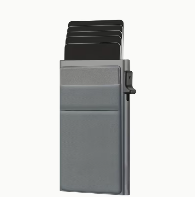 RFID Blocking Slim Pop-Up Wallet for Men - Sleek Minimalist Design with Coin Slot, Multiple Card Slots & Secure Card Protection - Compact Lightweight Everyday Carry, Mini Wallet
