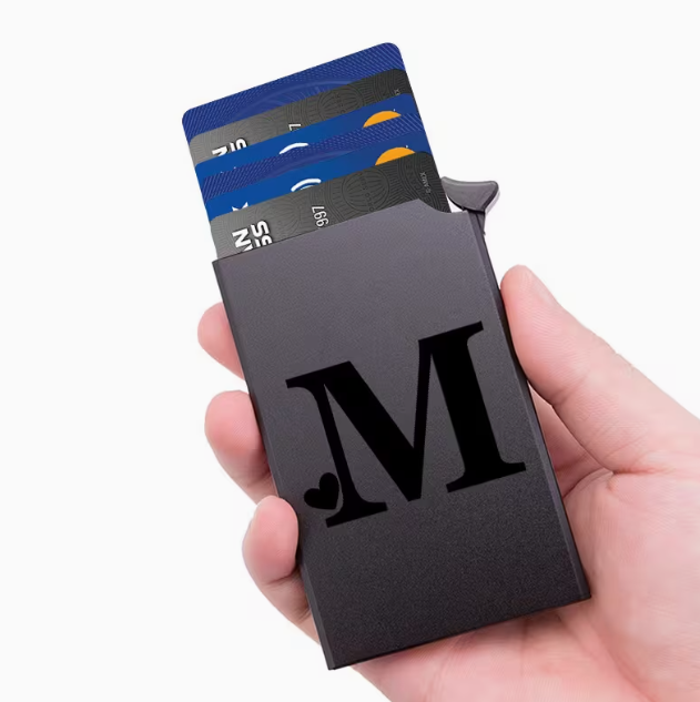 Men's & Suitable for RFID Blocking Wallet & Card Holder - Slim Metal Wallet with Aluminum Blocking Technology, Anti-Theft Credit Card Case for Business Travel, Thin Wallet for Men