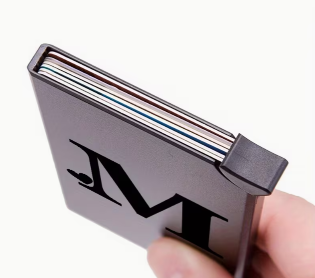Men's & Suitable for RFID Blocking Wallet & Card Holder - Slim Metal Wallet with Aluminum Blocking Technology, Anti-Theft Credit Card Case for Business Travel, Thin Wallet for Men