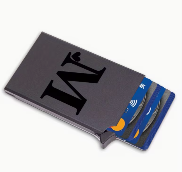 Men's & Suitable for RFID Blocking Wallet & Card Holder - Slim Metal Wallet with Aluminum Blocking Technology, Anti-Theft Credit Card Case for Business Travel, Thin Wallet for Men
