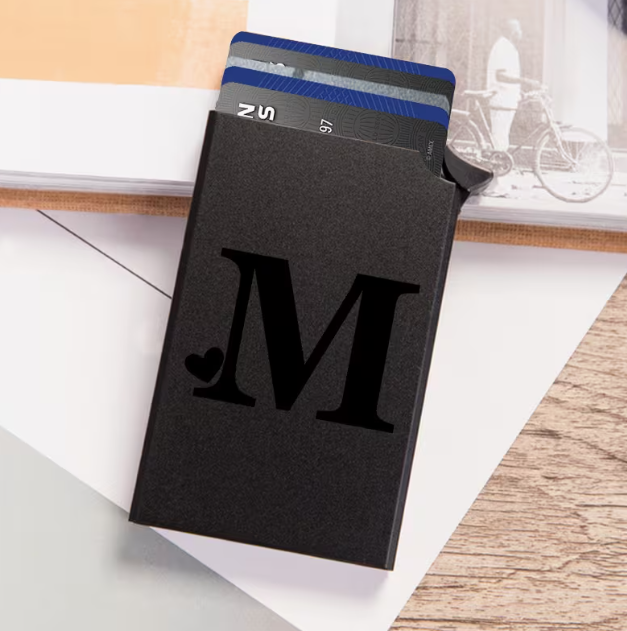 Men's & Suitable for RFID Blocking Wallet & Card Holder - Slim Metal Wallet with Aluminum Blocking Technology, Anti-Theft Credit Card Case for Business Travel, Thin Wallet for Men