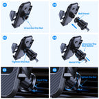 Auto-locking car air vent phone holder image 6 | The All Express
