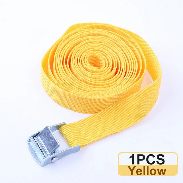 2M Buckle Tie-Down Belt Cargo Straps With Metal Buckle Tow Rope Strong Ratchet Belt For Luggage Bag Motorcycle Car Accessories