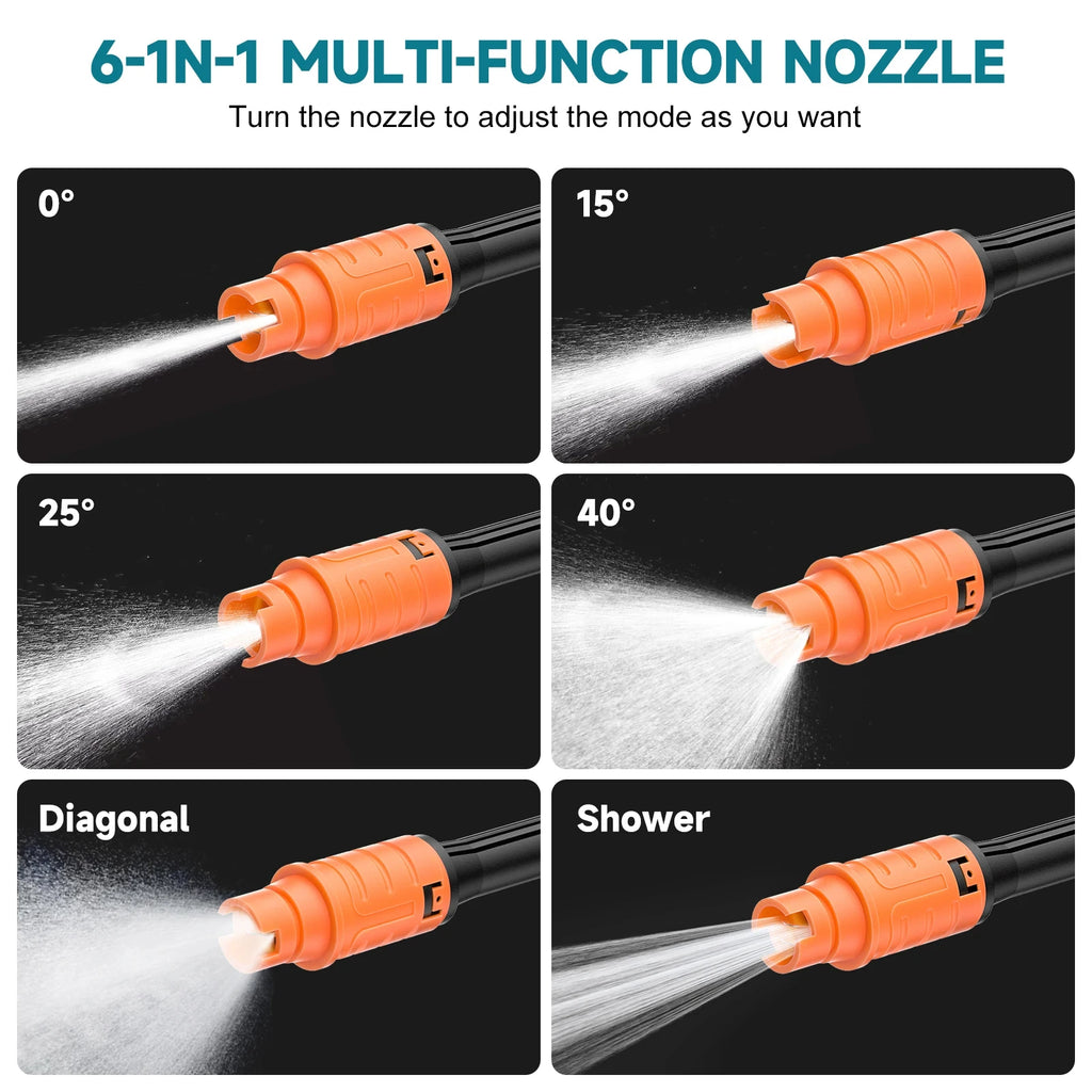 Cordless Pressure Washer Compatible For Makita 18V Series Battery Power Handheld High-Pressure Washer Gun for Car/Home Cleaning