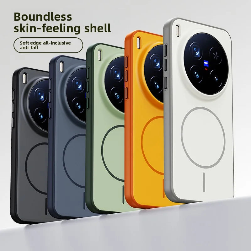 For VIVO X300 Pro Case Hard Silicone Skin Magnetic Wireless Charging Protective Back Cover For VIVO X300 X300Pro Phone Shell