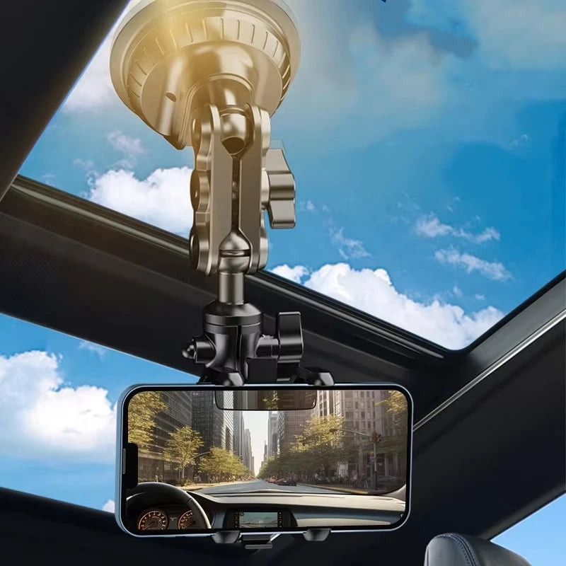 Car Phone Holder Shooting Car Two In One Strong Suction Cup Multi Angle Adjustable Aluminum Alloy Clip Holder