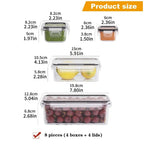 8-Piece Airtight Food Storage Container Set