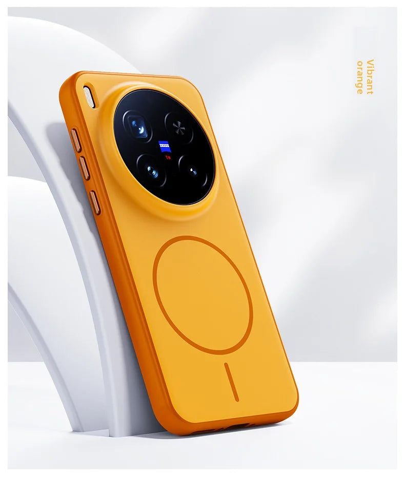 For VIVO X300 Pro Case Hard Silicone Skin Magnetic Wireless Charging Protective Back Cover For VIVO X300 X300Pro Phone Shell