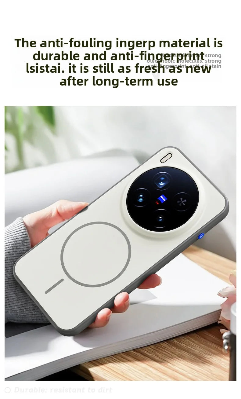 For VIVO X300 Pro Case Hard Silicone Skin Magnetic Wireless Charging Protective Back Cover For VIVO X300 X300Pro Phone Shell