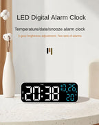 LED digital alarm clock with temperature image 7 | The All Express