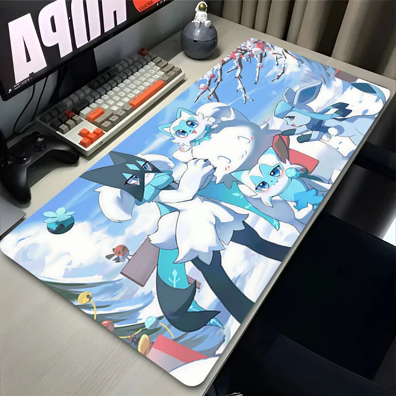 Mouse Pad Large Gamer XXL Laptop Pc Keyboard Desk Mouse Mat P-Pokemon Meowscarada Carpet Gaming Accessories Rubber Mousepad
