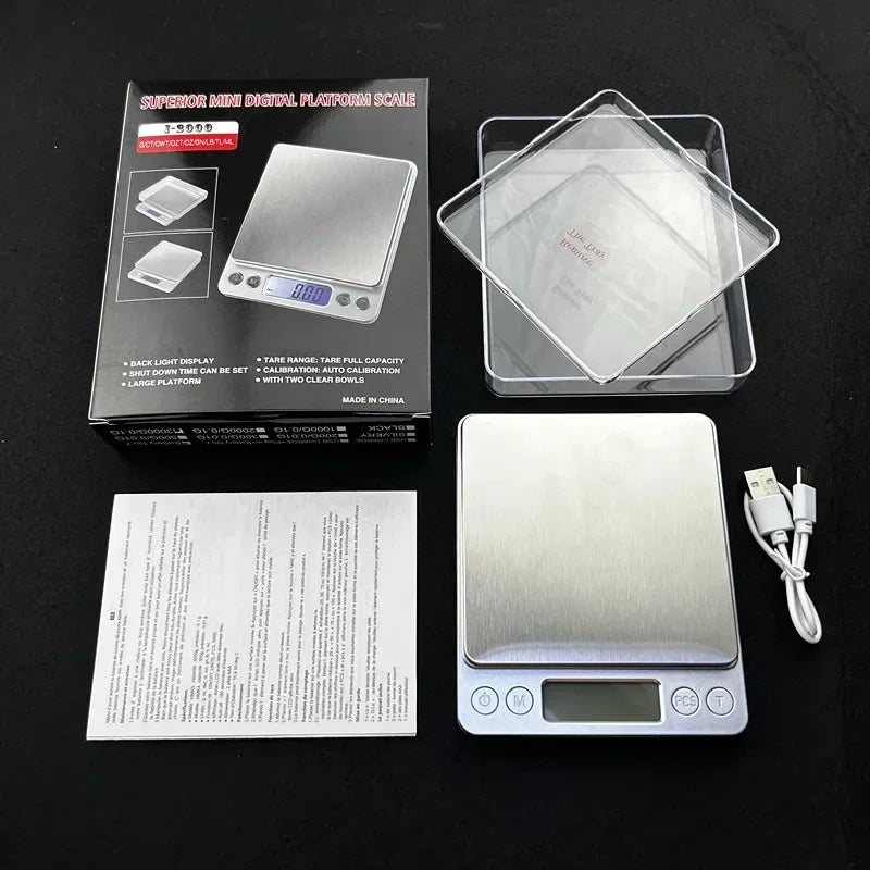 0.01g Digital Kitchen Scale Jewelry Smart Precision LCD Electronic Pocket Portable Food Scales Gram Weight Balance