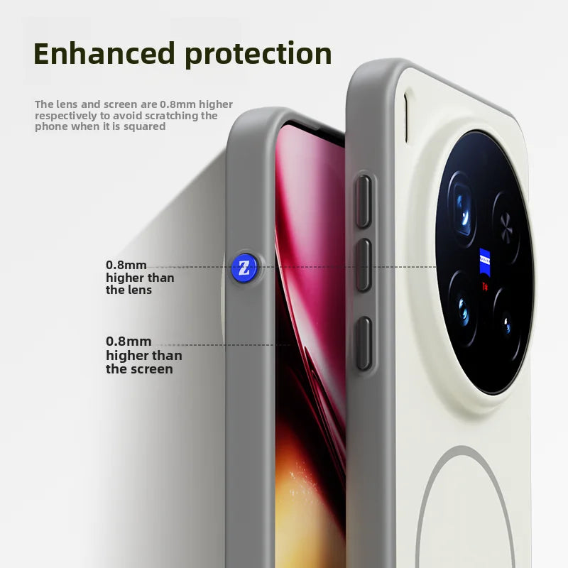 For VIVO X300 Pro Case Hard Silicone Skin Magnetic Wireless Charging Protective Back Cover For VIVO X300 X300Pro Phone Shell