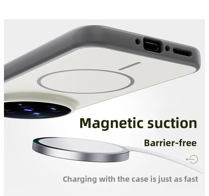 For VIVO X300 Pro Case Hard Silicone Skin Magnetic Wireless Charging Protective Back Cover For VIVO X300 X300Pro Phone Shell
