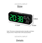 LED Digital Alarm Clock with Temperature
