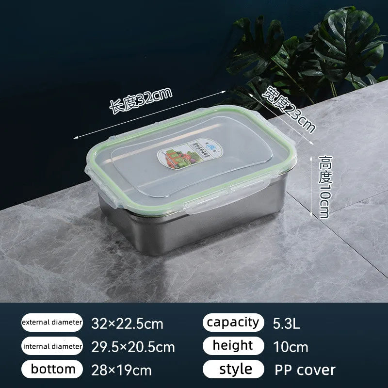 304 Stainless Steel Insulation Lunch Box Student Worker Portable Leak-proof Fresh-keeping Sealed Box Food Storage Picnic Box