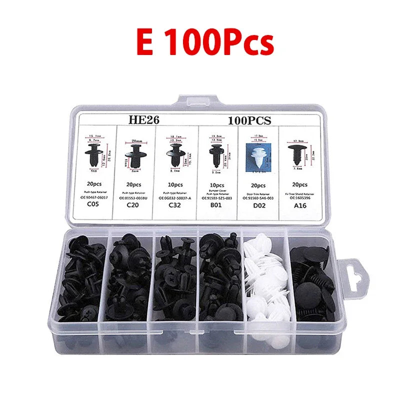 New Auto Fastener Clips Mixed Car Body Push Retainer Pin Rivet Bumper Door Trim Panel Fastener Kit Car Clips Retainer Tools