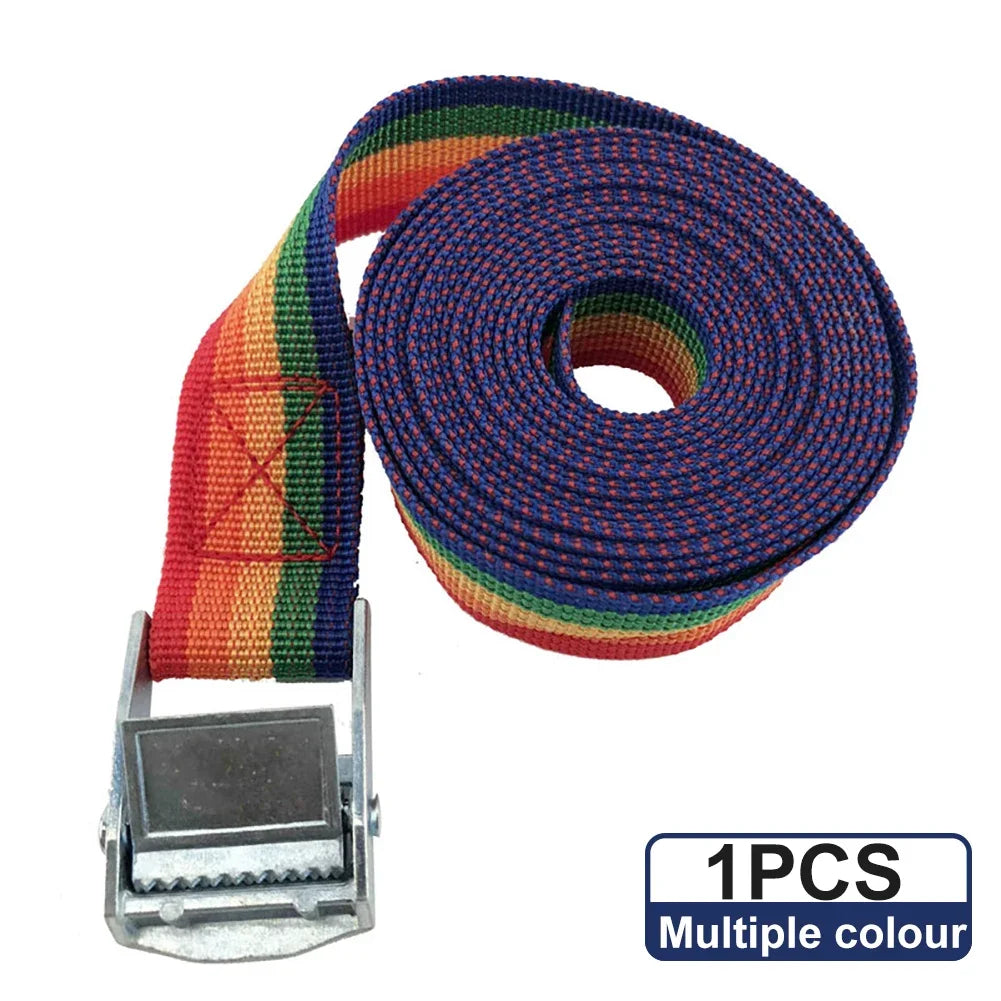 2M Buckle Tie-Down Belt Cargo Straps With Metal Buckle Tow Rope Strong Ratchet Belt For Luggage Bag Motorcycle Car Accessories