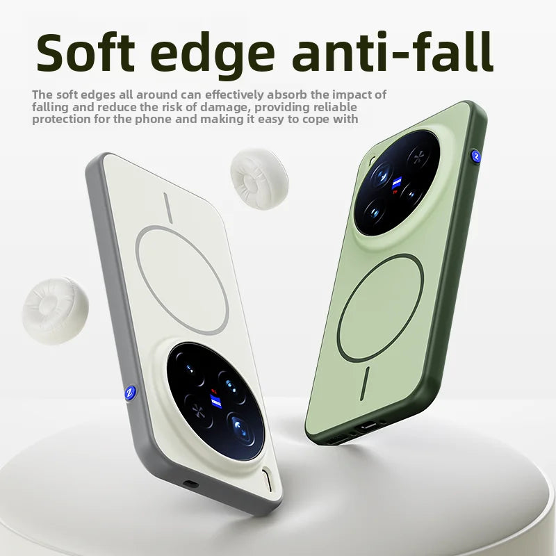 For VIVO X300 Pro Case Hard Silicone Skin Magnetic Wireless Charging Protective Back Cover For VIVO X300 X300Pro Phone Shell