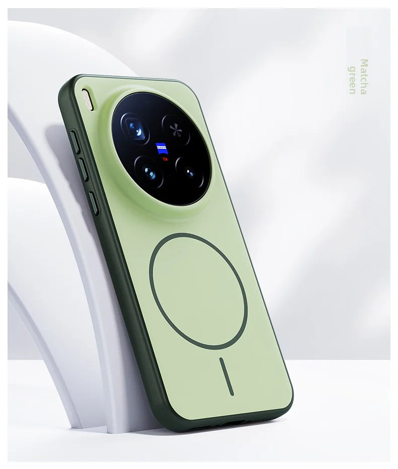 For VIVO X300 Pro Case Hard Silicone Skin Magnetic Wireless Charging Protective Back Cover For VIVO X300 X300Pro Phone Shell