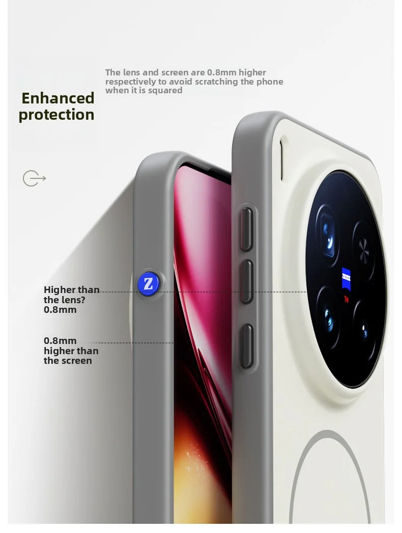 For VIVO X300 Pro Case Hard Silicone Skin Magnetic Wireless Charging Protective Back Cover For VIVO X300 X300Pro Phone Shell