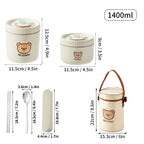 Insulated stainless steel bento lunch box image 9 | The All Express
