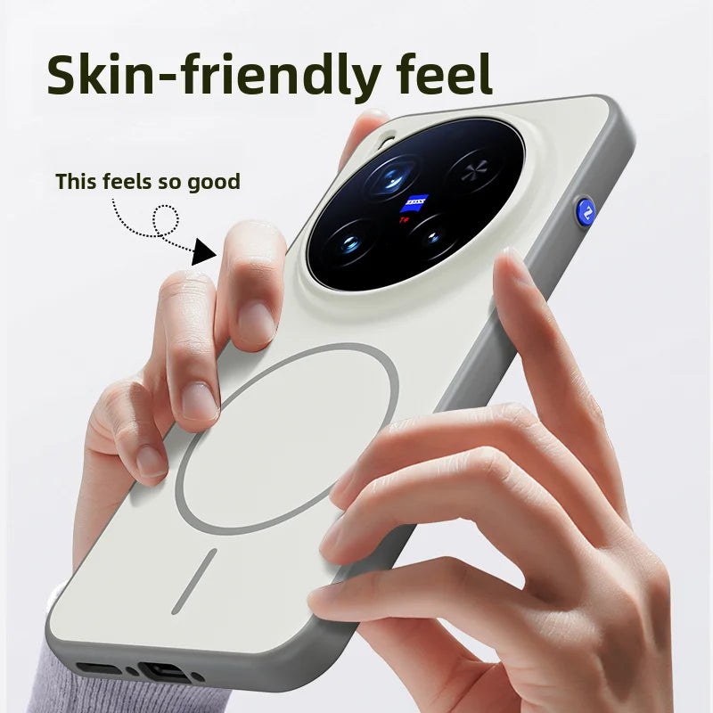 For VIVO X300 Pro Case Hard Silicone Skin Magnetic Wireless Charging Protective Back Cover For VIVO X300 X300Pro Phone Shell