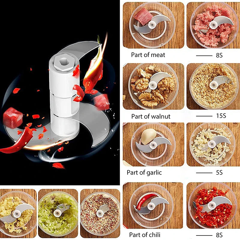 Electric Mini Garlic Chopper,Food Processor,Portable Cordless Garlic Mincer Masher,Meat Grinder