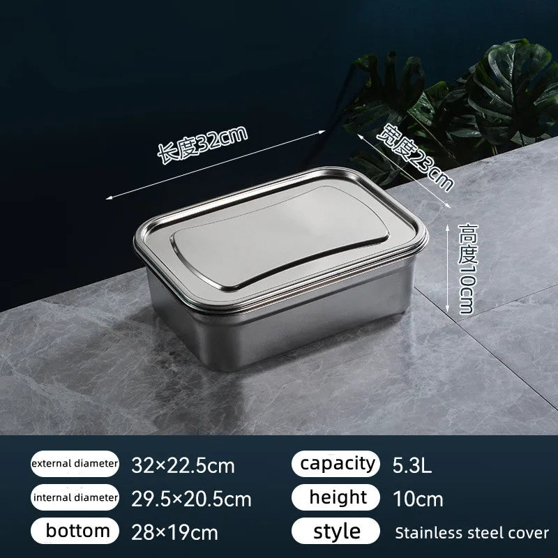 304 Stainless Steel Insulation Lunch Box Student Worker Portable Leak-proof Fresh-keeping Sealed Box Food Storage Picnic Box