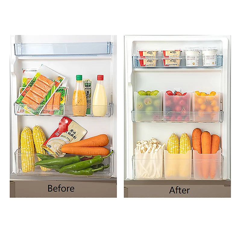 1PCS Refrigerator Storage Boxes Food Fresh Organizer Cold Storage Crisper Fruit Spice Food Container Boxes Kitchen Boxes