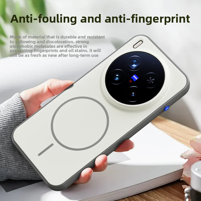 For VIVO X300 Pro Case Hard Silicone Skin Magnetic Wireless Charging Protective Back Cover For VIVO X300 X300Pro Phone Shell