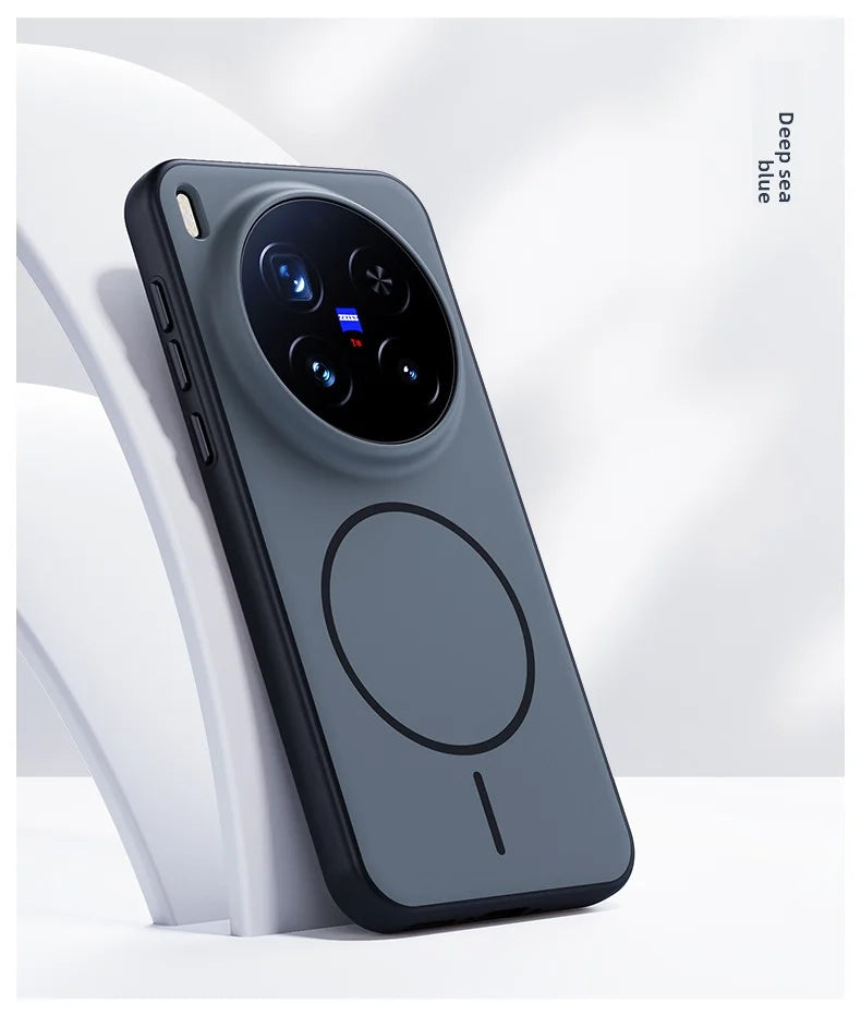 For VIVO X300 Pro Case Hard Silicone Skin Magnetic Wireless Charging Protective Back Cover For VIVO X300 X300Pro Phone Shell