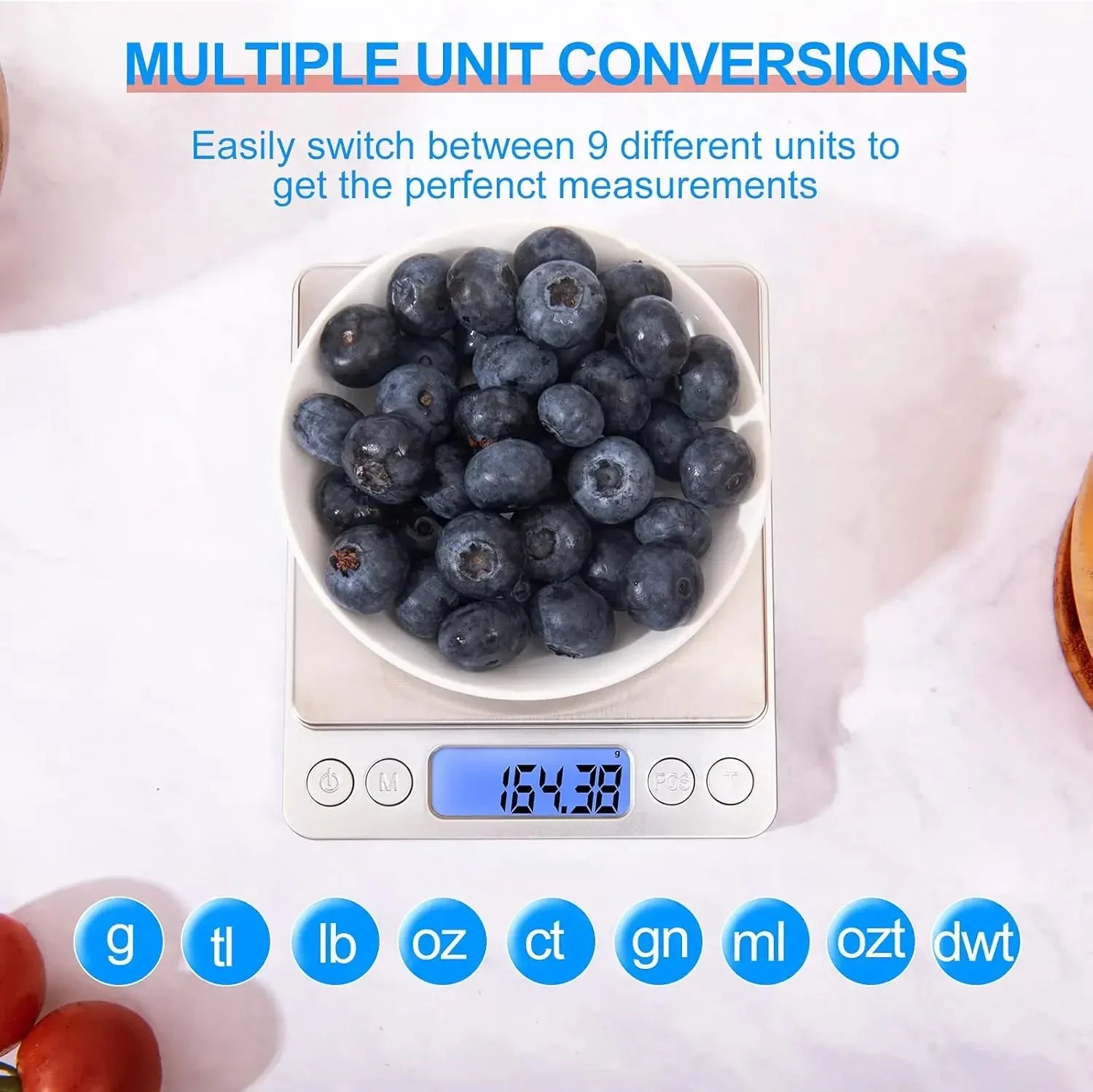 0.01g Digital Kitchen Scale Jewelry Smart Precision LCD Electronic Pocket Portable Food Scales Gram Weight Balance