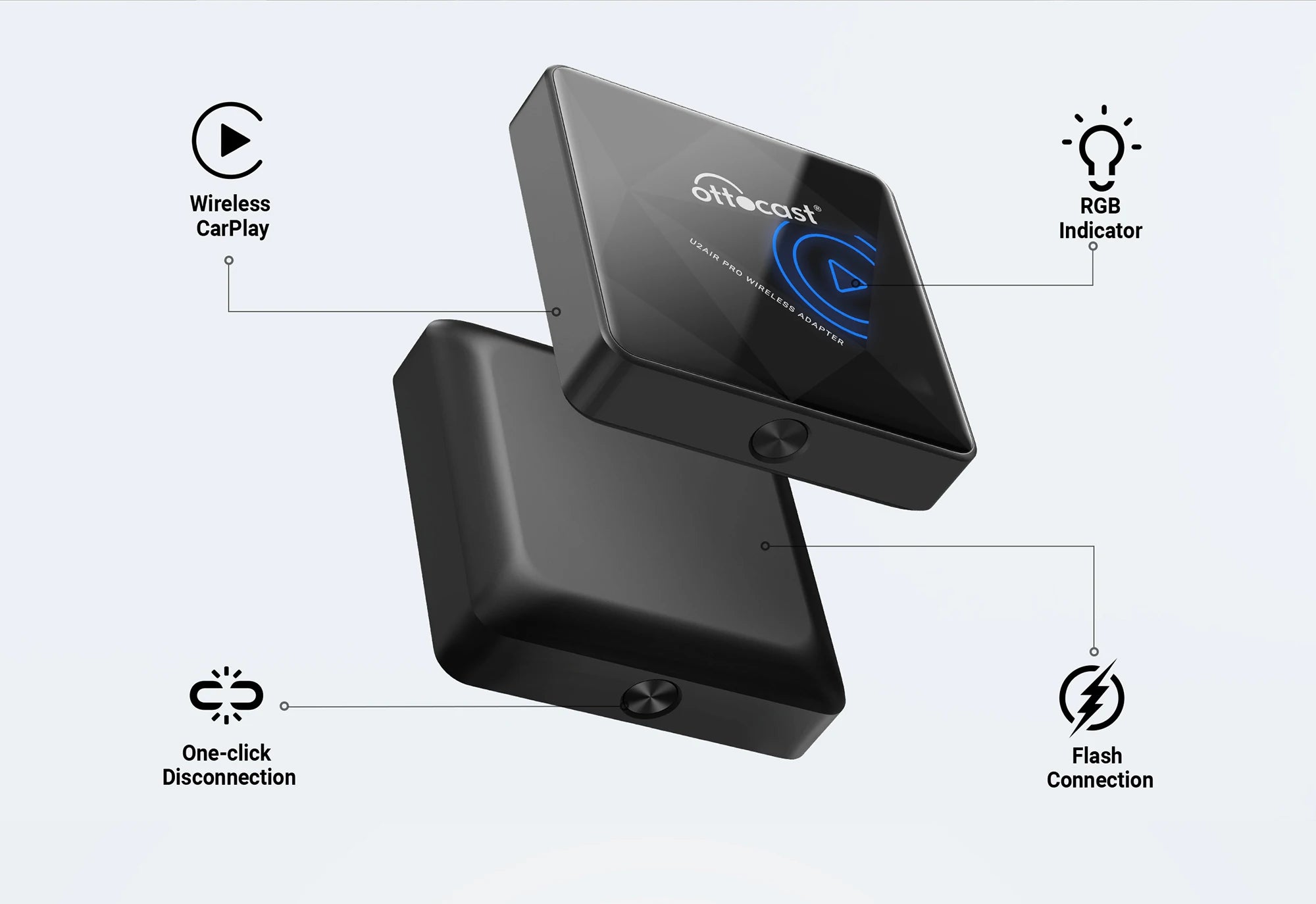 Air PRO Wired To Wireless CarPlay Adapter USB Dongle Smart Ai Box For Car