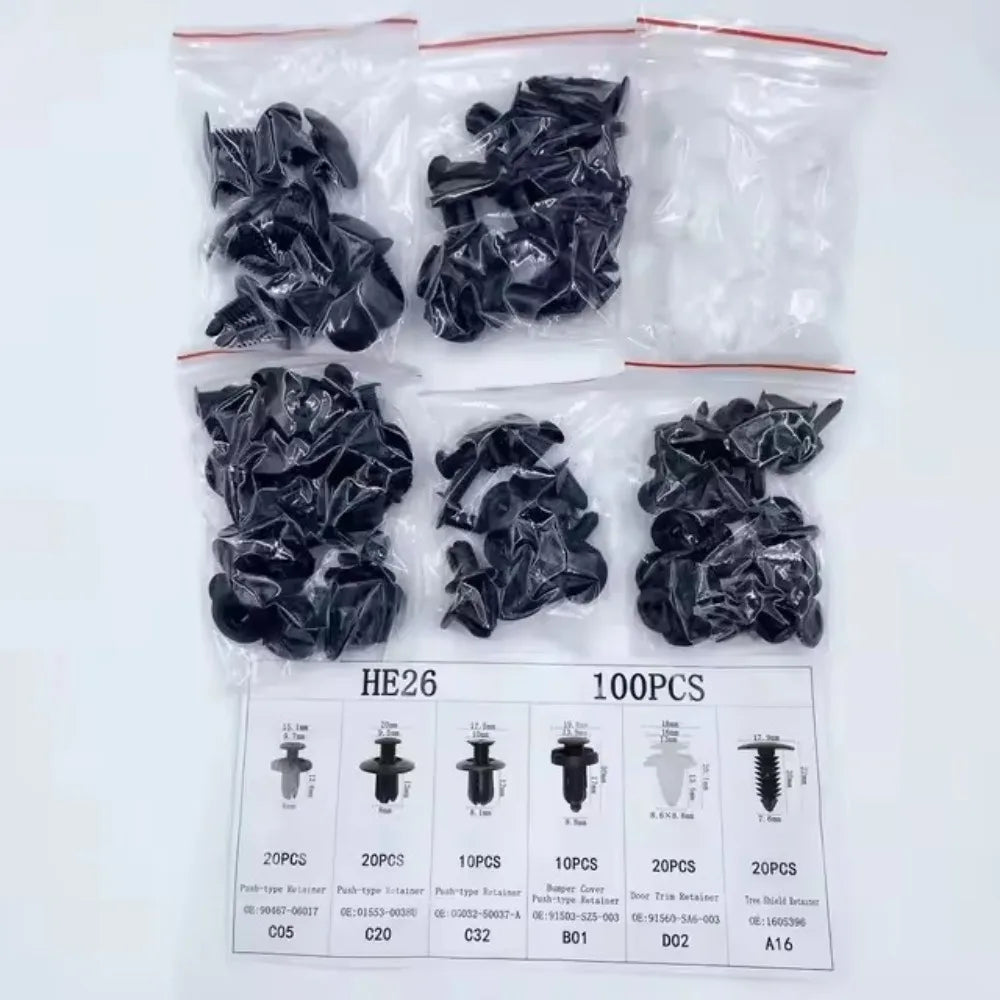 New Auto Fastener Clips Mixed Car Body Push Retainer Pin Rivet Bumper Door Trim Panel Fastener Kit Car Clips Retainer Tools