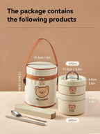 Insulated stainless steel bento lunch box image 10 | The All Express