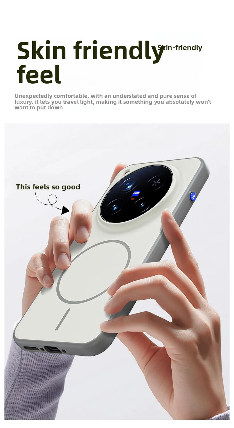 For VIVO X300 Pro Case Hard Silicone Skin Magnetic Wireless Charging Protective Back Cover For VIVO X300 X300Pro Phone Shell