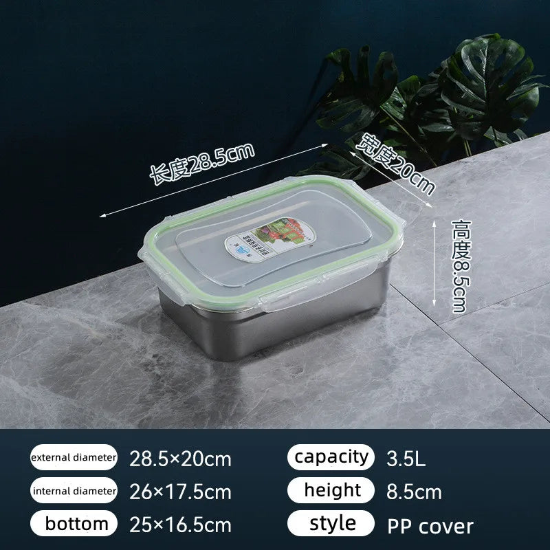 304 Stainless Steel Insulation Lunch Box Student Worker Portable Leak-proof Fresh-keeping Sealed Box Food Storage Picnic Box