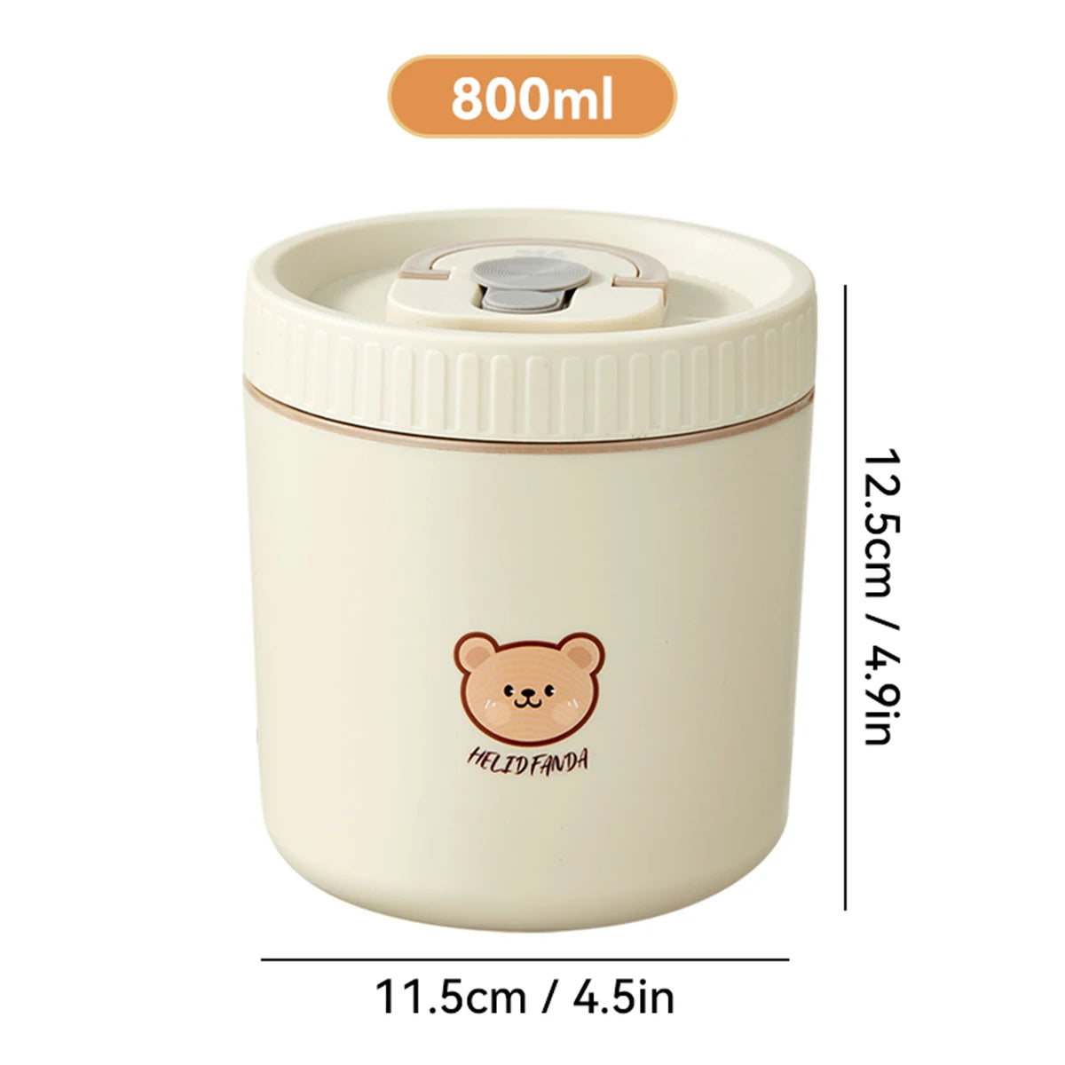WORTHBUY Microwave Sealed 304 Stainless Steel Thermal Bento Lunch Box Large Capacity Cute Insulated Food Container For Students