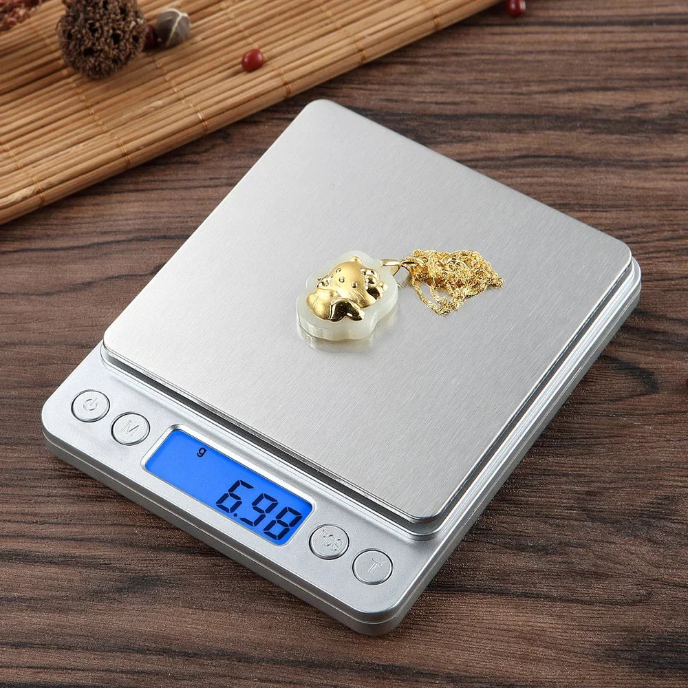 0.01g Digital Kitchen Scale Jewelry Smart Precision LCD Electronic Pocket Portable Food Scales Gram Weight Balance