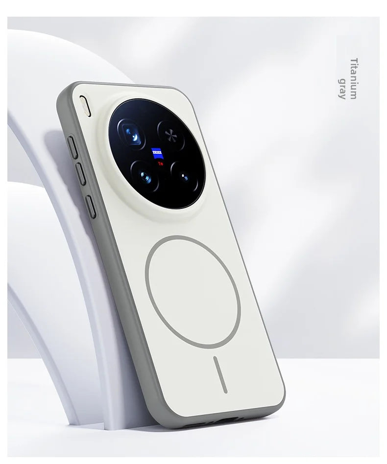 For VIVO X300 Pro Case Hard Silicone Skin Magnetic Wireless Charging Protective Back Cover For VIVO X300 X300Pro Phone Shell