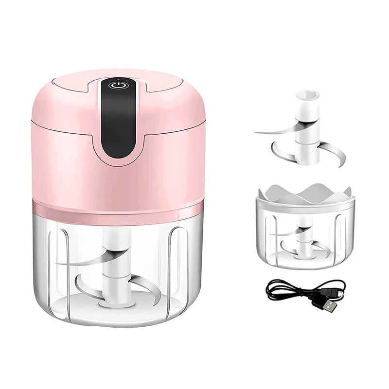 Electric Mini Garlic Chopper,Food Processor,Portable Cordless Garlic Mincer Masher,Meat Grinder