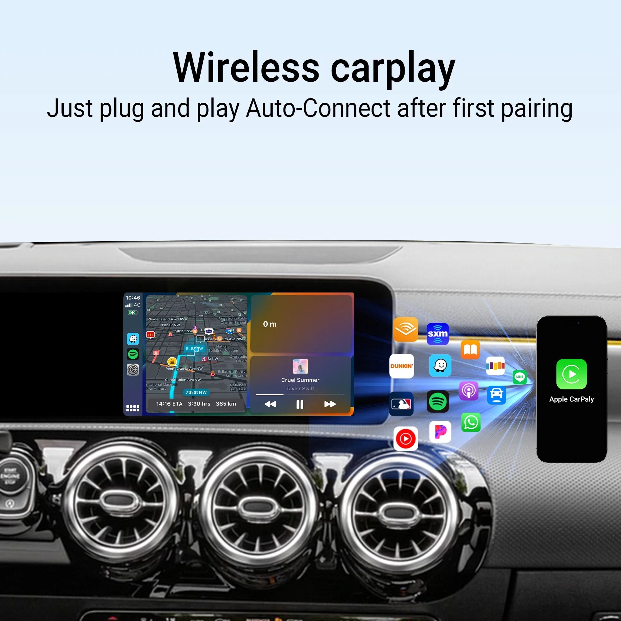 Air PRO Wired To Wireless CarPlay Adapter USB Dongle Smart Ai Box For Car