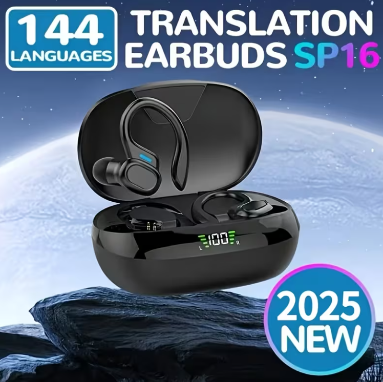 Brand New 144 Translation Headphones: Instant Translation Headphones, Suitable for Travel, Business, Work, Back to School, Listening to Music, AI Headphones, Conference Recording Translation, Real-time Voice Translation