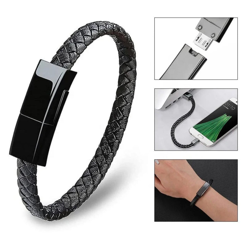 USB C to USB C Bracelet USB Cable Type C Portable Fast Charging Cord Bracelet