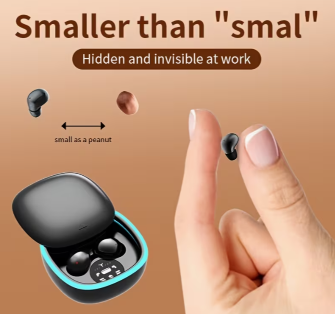 Super Small Wireless Mini Headphones, Mini Invisible Earbuds, Extra-Long Standby Headphones, with High-Definition Microphone, Type-C Charging, Volume Control, Compatible with Mobile Phones, Unisex